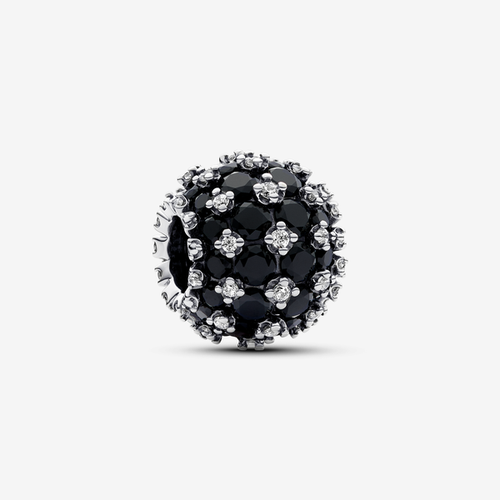 Charm Noir Rond Pavé Scintillant - Pandora - Modalova