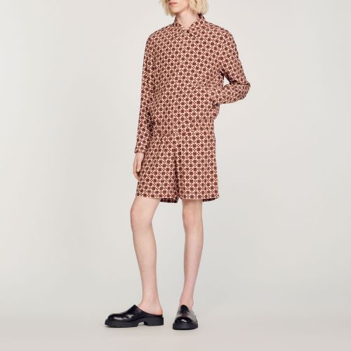 Blouson imprimé Square Cross - Sandro Paris - Modalova