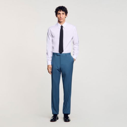 Pantalon de costume en laine - Sandro Paris - Modalova