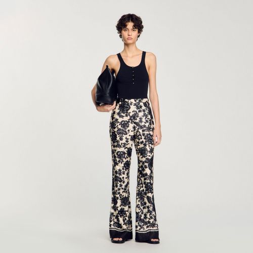 Pantalon à imprimé fleuri hawaïen - Sandro Paris - Modalova