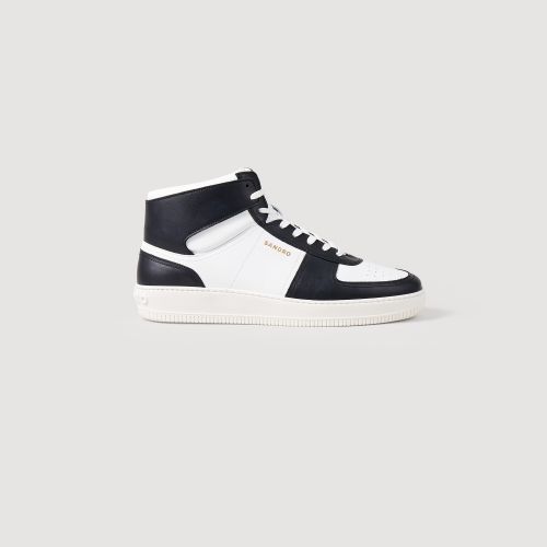 Sneakers montantes en cuir - Sandro Paris - Modalova