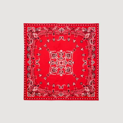 Foulard en soie à imprimé bandana - Sandro Paris - Modalova