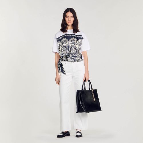 T-shirt foulard - Sandro Paris - Modalova