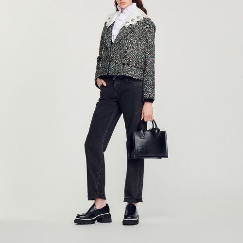 Veste courte en tweed - Sandro Paris - Modalova