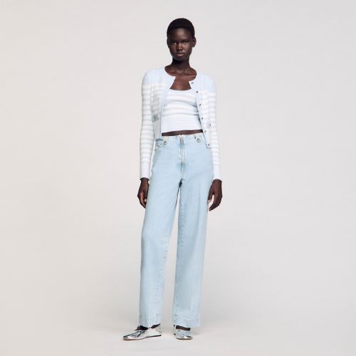 Jean large délavé - Sandro Paris - Modalova