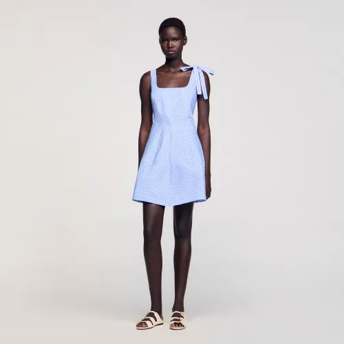 Robe courte à rayures - Sandro Paris - Modalova