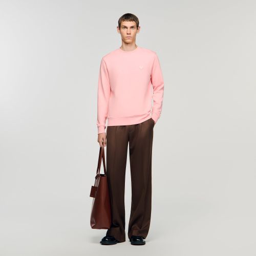 Sweatshirt à patch caur - Sandro Paris - Modalova