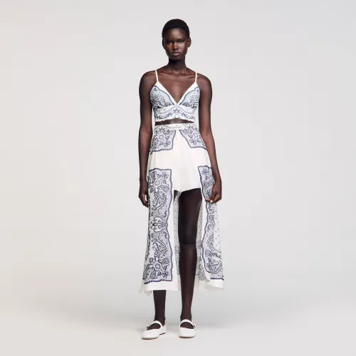 Jupe short à imprimé bandana - Sandro Paris - Modalova