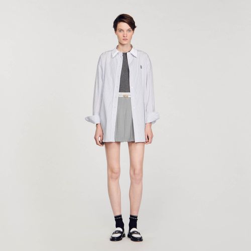 Chemise oversized à rayures - Sandro Paris - Modalova