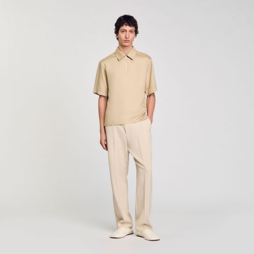 Polo à col zippé - Sandro Paris - Modalova