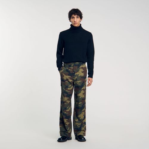 Pantalon cargo camouflage - Sandro Paris - Modalova