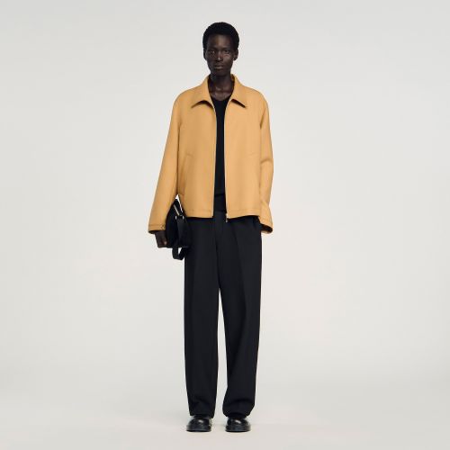 Blouson zippé en laine - Sandro Paris - Modalova