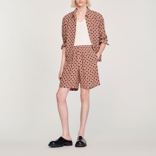 Short imprimé Square Cross - Sandro Paris - Modalova