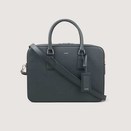 Briefcase en cuir reconstitué - Sandro Paris - Modalova