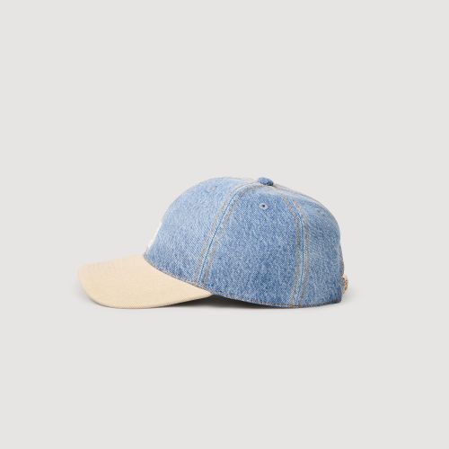 Casquette en jean et toile - Sandro Paris - Modalova