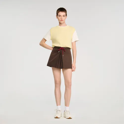 Jupe short à pli - Sandro Paris - Modalova