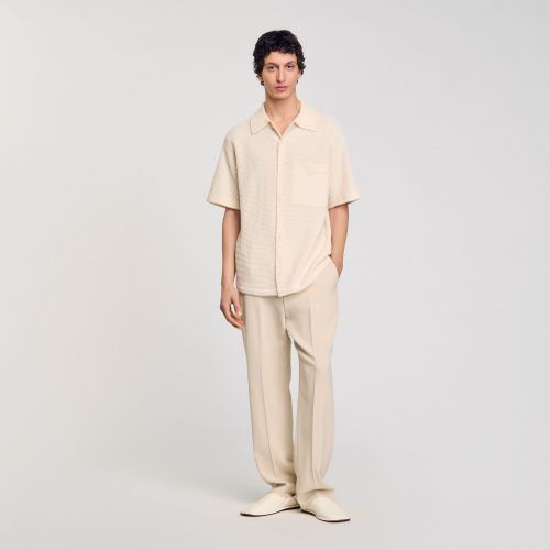 Chemise en nid d'abeille - Sandro Paris - Modalova
