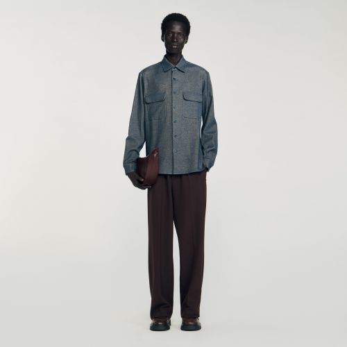 Chemise en flanelle - Sandro Paris - Modalova