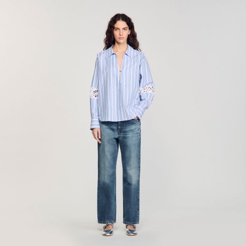 Chemise à rayures - Sandro Paris - Modalova