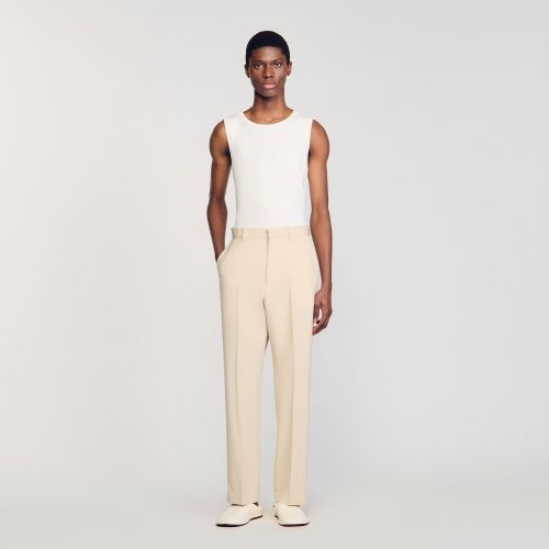 Pantalon de costume en laine - Sandro Paris - Modalova