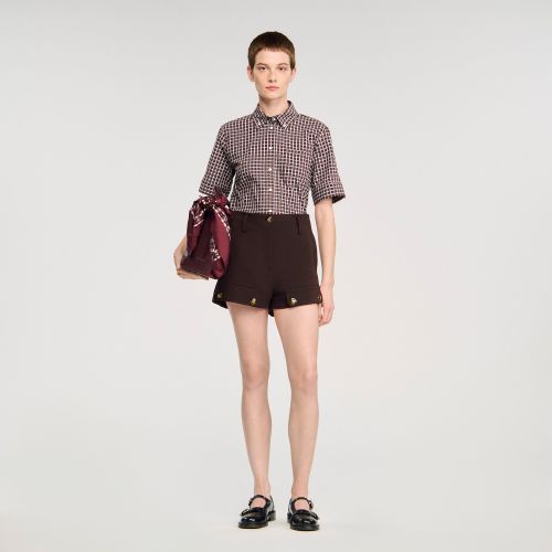 Short carpenter à boutons - Sandro Paris - Modalova