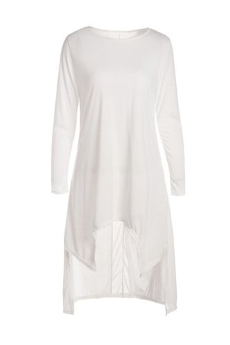 Tops Manches Longues T-shirt Dcontract Irrgulier Encolure Dgage Manches Longues - Dresslily FR - Modalova