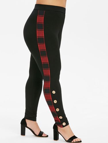 Pantalons Grandes Tailles Pantalon Boutonn Taille Haute Grande Taille Ourlet Volants - Dresslily FR - Modalova