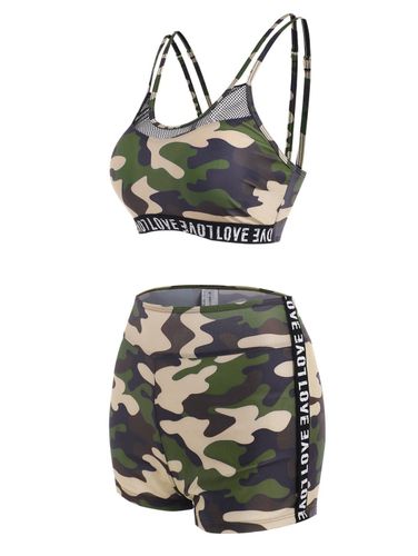 Tankinis Maillot de Bain Tankini Sportif Gainant Panneau en Rsille Taille Haute - Dresslily FR - Modalova