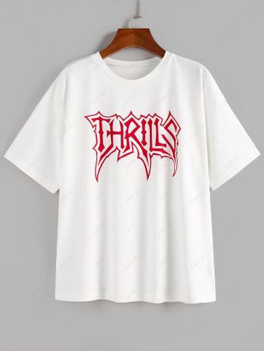 Thrills Graphic Drop Shoulder T Shirt - Zaful - Modalova