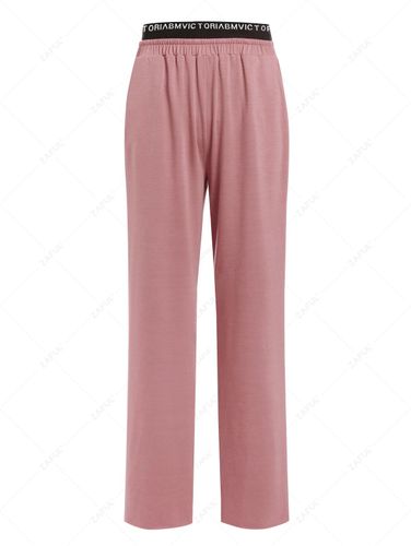 Pantalon de Survêtement Large avec Bordure Brute de Style Graphique - ZAFUL - Modalova