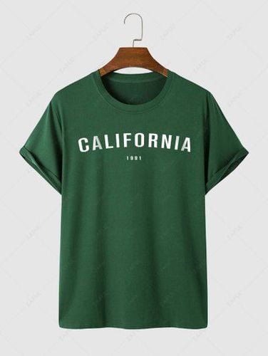 CALIFORNIA Letter Print Short Sleeves T-shirt - Zaful - Modalova