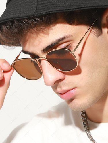 Classic Small Frame Metal Sunglasses - Zaful - Modalova