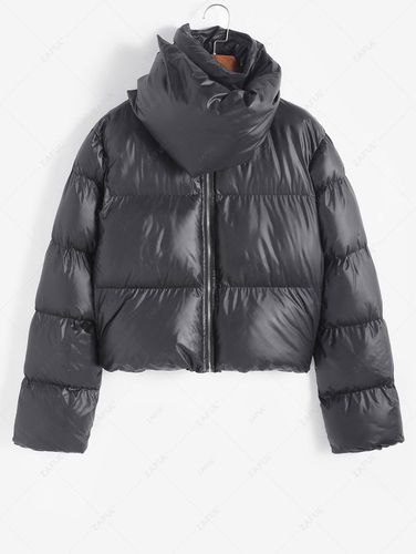 Manteau Rembourr du Duvet Matelass Col Montant L - Zaful FR - Modalova