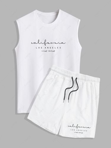 Ensemble de Dbardeur Imprim Lettre LOS ANGELES California et Short Taille unique - Zaful FR - Modalova