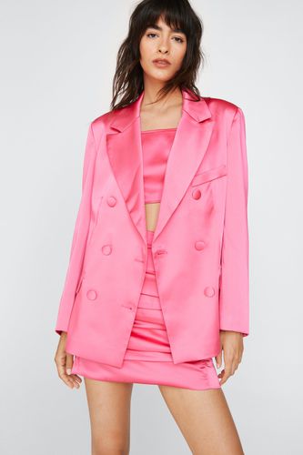 Blazer Satiné Premium - Rose - 34 - Nasty Gal - Modalova