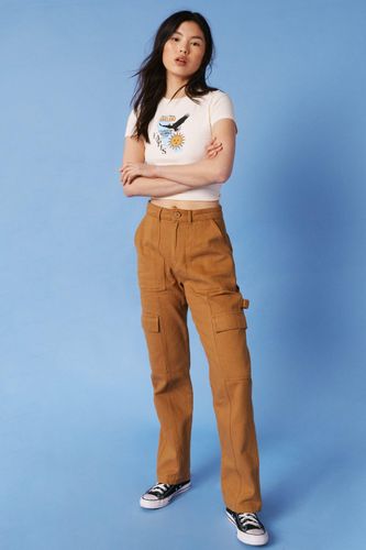 Pantalon Cargo Utilitaire En Sergé À Jambes Droites - - 36 - Nasty Gal - Modalova