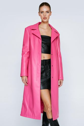 Manteau Long En Simili Premium - 34 - Nasty Gal - Modalova