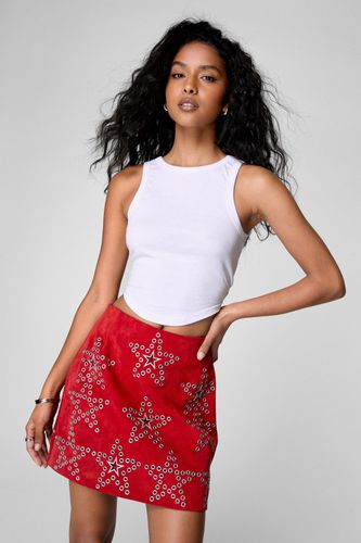 Premium Star Studded Suede Mini Skirt - 32 - Nasty Gal - Modalova