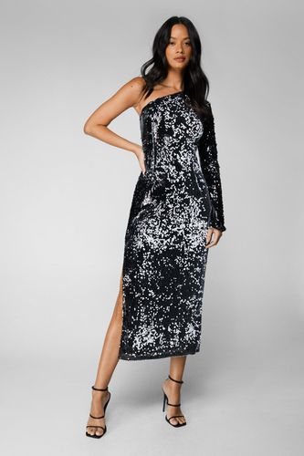 Dressing Gown Longue Asymétrique En Sequins - - 34 - Nasty Gal - Modalova