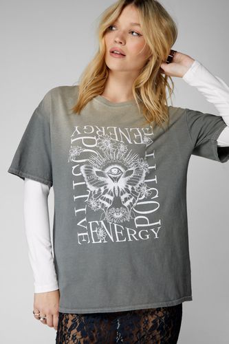 Positive Energy Graphic T-Shirt - S - Nasty Gal - Modalova