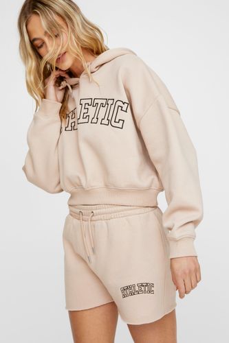 Athletic Embroidered Sweat Short - M - Nasty Gal - Modalova