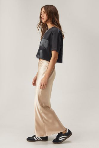 Satin Maxi Skirt - Beige - 36 - Nasty Gal - Modalova