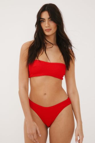 Crinkle Knot Bandeau Tie Back Bikini Set - 36 - Nasty Gal - Modalova