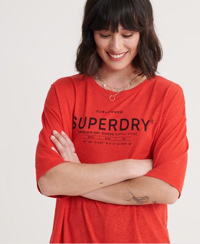 Women's Desert T-Shirt aus Leinen - Größe: 40 - Superdry - Modalova