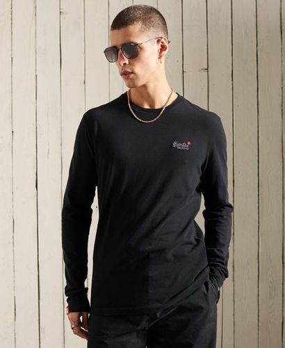 Men's Vintage T-Shirt aus Bio-Baumwolle mit Stickerei aus der Orange L - Größe: Xxs - Superdry - Modalova