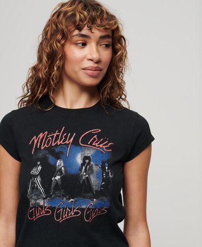 Damen Mötley Crüe T-Shirt mit Flügelärmeln - Größe: 44 - Superdry - Modalova