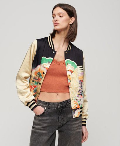 Damen , und Suikajan Bomberjacke mit Print Farbblock, Größe: 44 - Superdry - Modalova