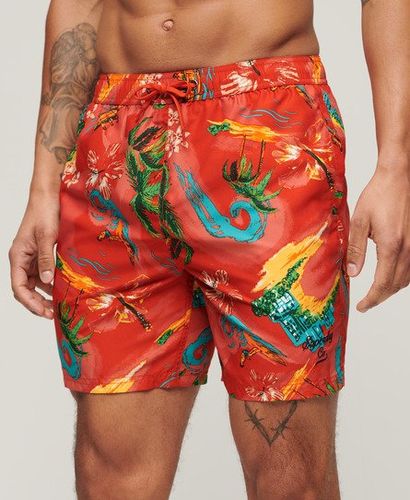 Short de Bain Imprimé Hawaïen Recyclé Longueur 43 Cm, , Taille: M - Superdry - Modalova