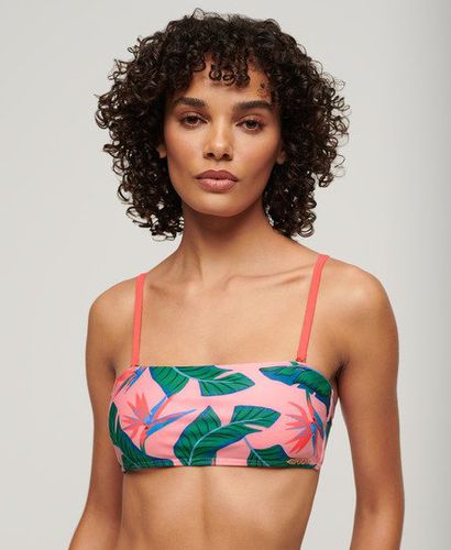 Damen Bandeau-Bikinioberteil mit Tropischem Print - Größe: 36 - Superdry - Modalova