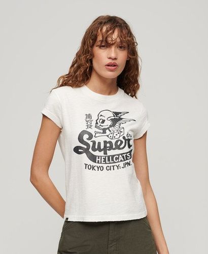 Damen Retro Rocker Kurzarm-t-shirt - Größe: 40 - Superdry - Modalova